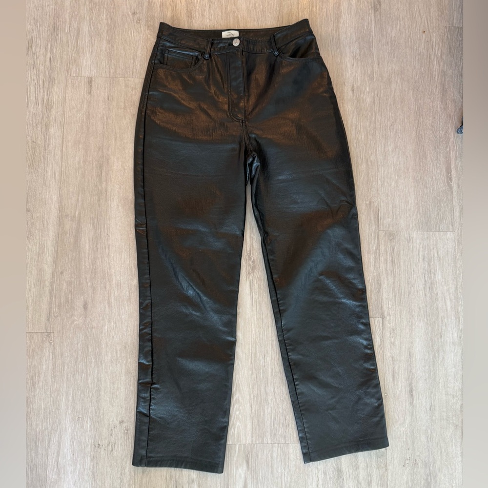 Aritzia Black Leather Pants